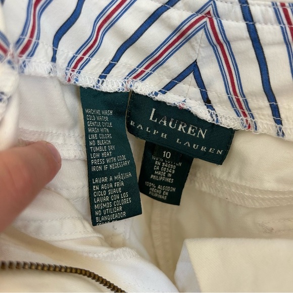 Ralph Lauren White Cargo Pants Women’s Size 10 100% Cotton - Picture 6 of 11